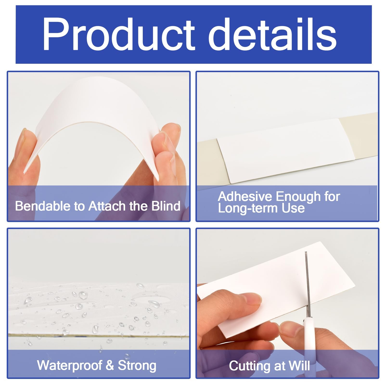 Blind Repair Kit 8 Pcs White Horizontal Blinds Replacement Slats 1″ W x 3″ L
