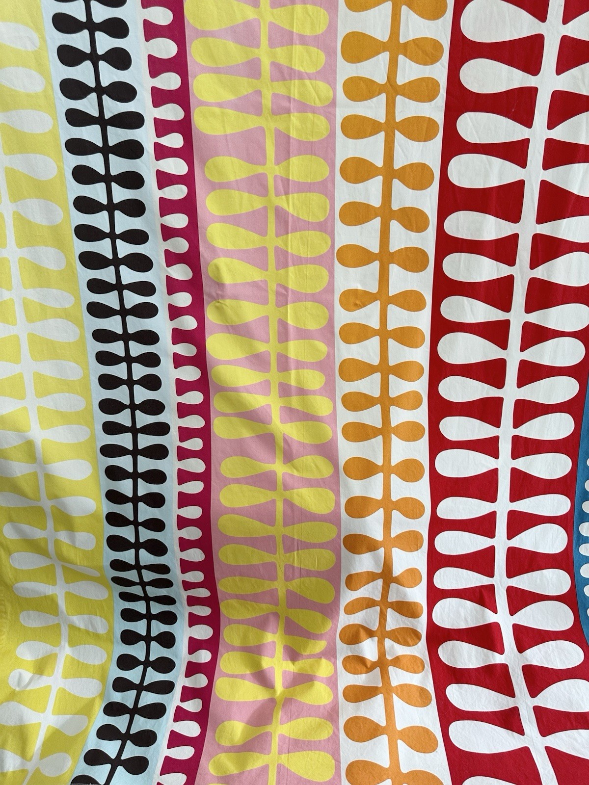2 IKEA HEDDA Curtain Drape MultiColor MCM Modern Leaves MOD Modern RARE 93 X 56