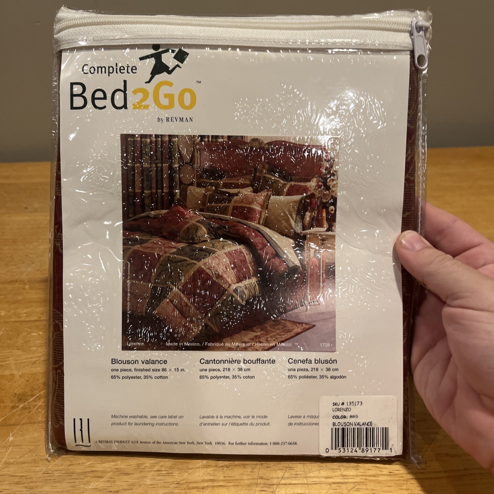 Revman Bed2go Blouson Valance Maroon Floral 86×15″ Set Of 2 Lorenzo