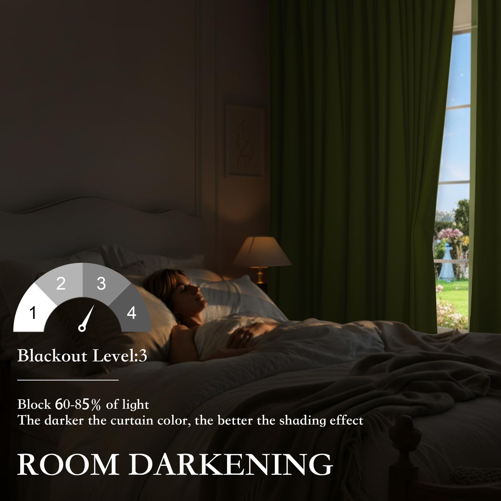 Olive Green Pinch Pleat Velvet Curtains, Super Soft Room Darkening Bedroom Cu…