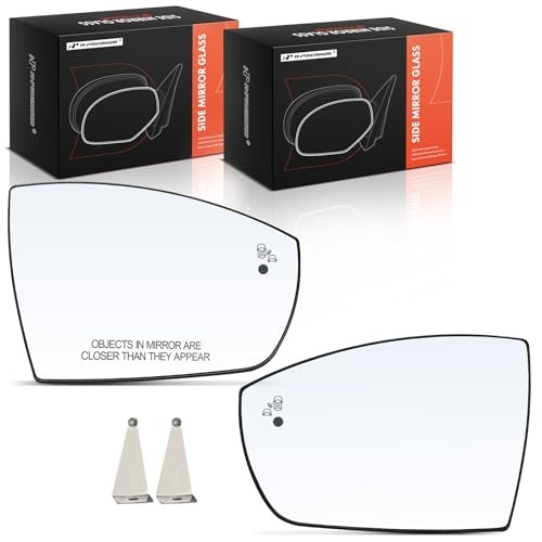 2-PC Driver and Passenger Side Heated Mirror Glass with Backing Plate