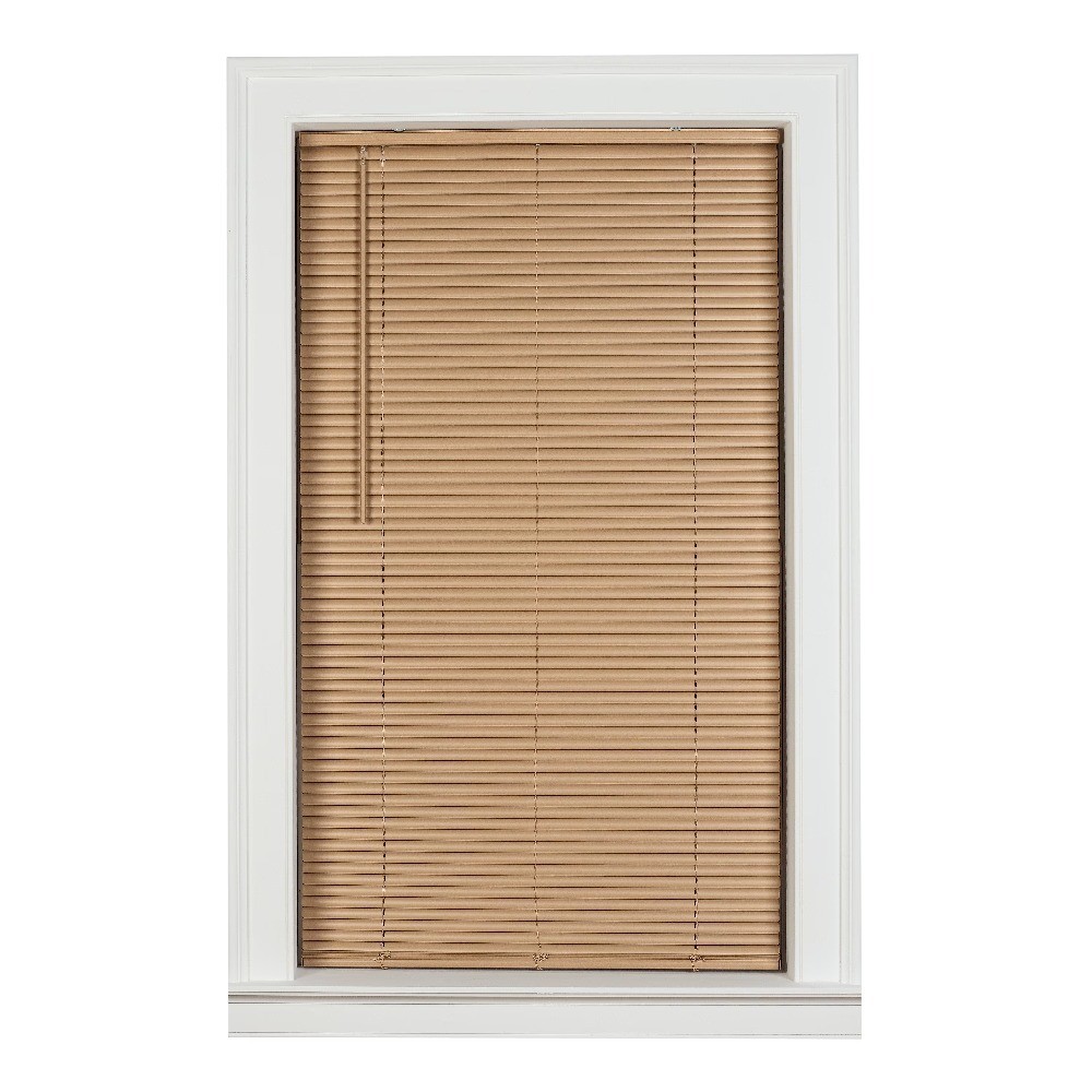 Cordless Vinyl Room Darkening Mini Blinds Window Shades 30 Inch Width by 64 Inch