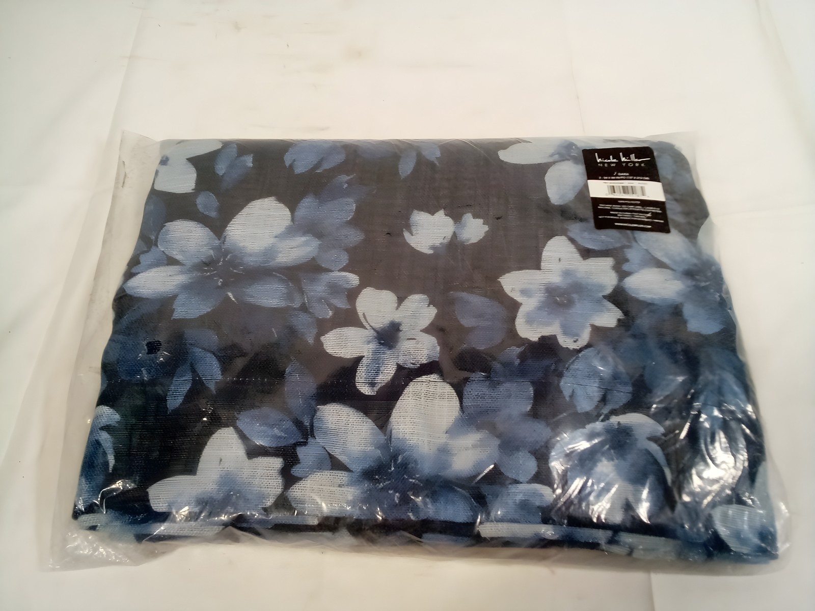 Nicole Miller New York DARA Indigo Floral Rod Pocket Curtain