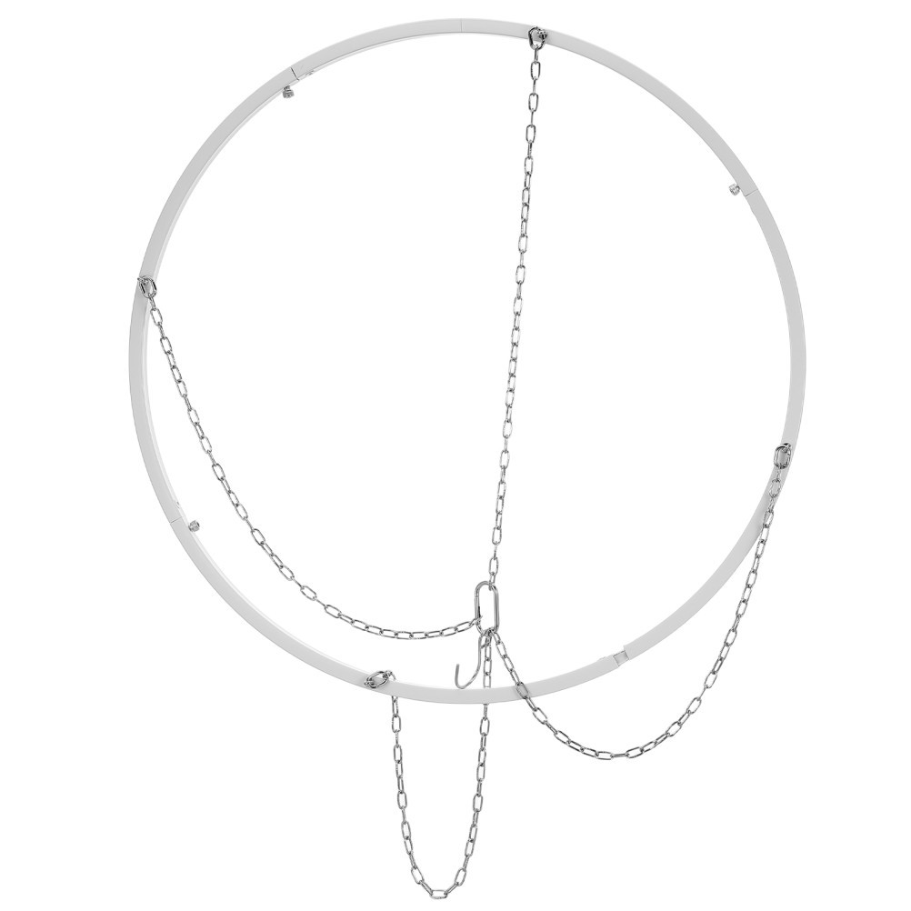 Hoop Ceiling Drapes Hanging Kit for Wedding – 23.62” Stainless Steel Canopy