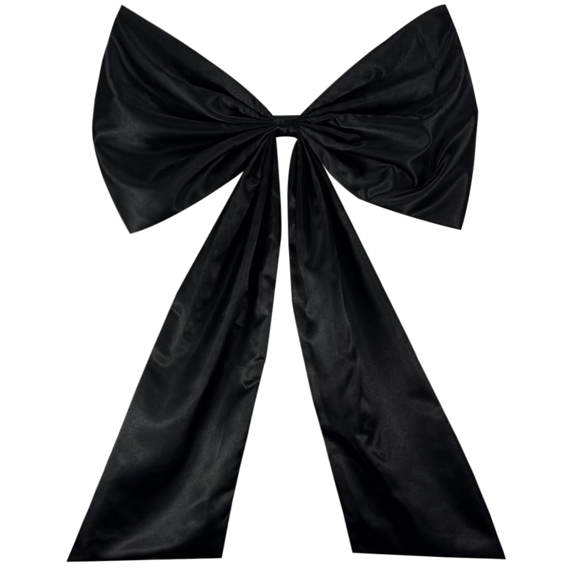 25×40 Inch Giant Black Satin Ribbon Bow Coquette Room Wall Decor Party Prop