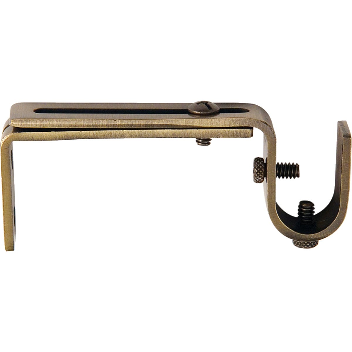 Kenney Adjustable Single Mocha Curtain Rod Bracket (2-Pack) KN85291 Kenney