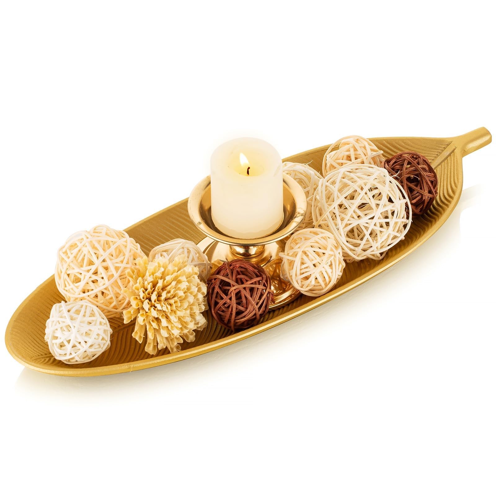 Decorative Bowls for Home Decor: Leaf Shaped Wood Key Tray Entryway Decor Lea…