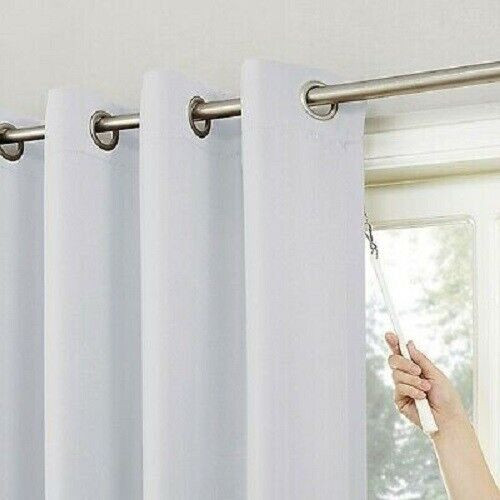 Sun Zero 100 w x 84 L Dove White Blackout Grommet Patio Door Curtain Panel