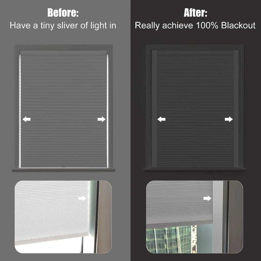 Flexible Blackout Light Blocking Strips for Blinds & Shades – 118″ 2PCS