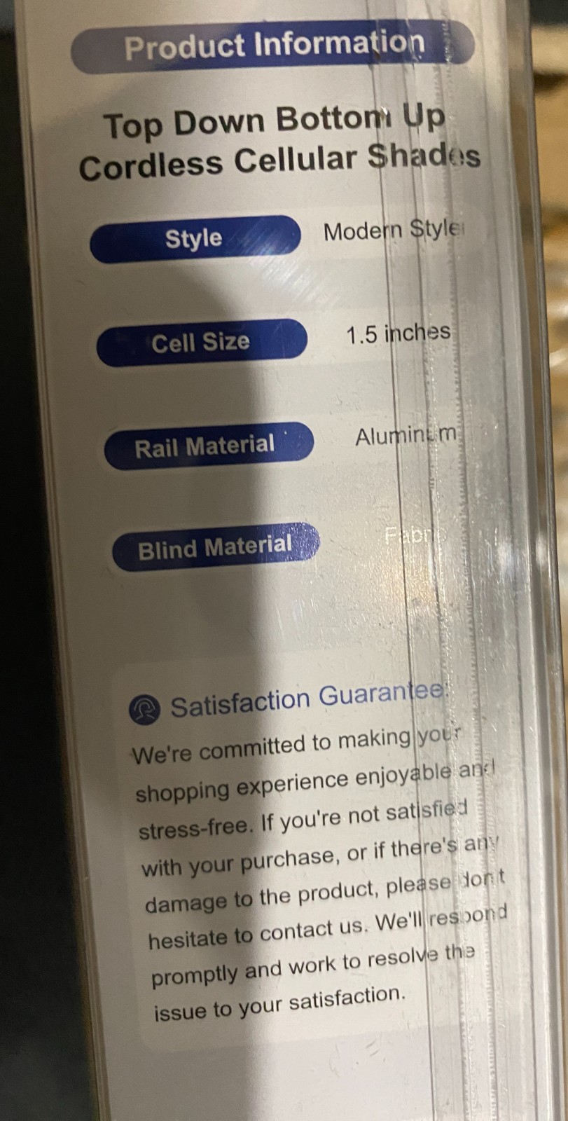 Grandekor Top Down Bottom Up Cellular Shades Cordless, Pull Down Honeycomb Blind