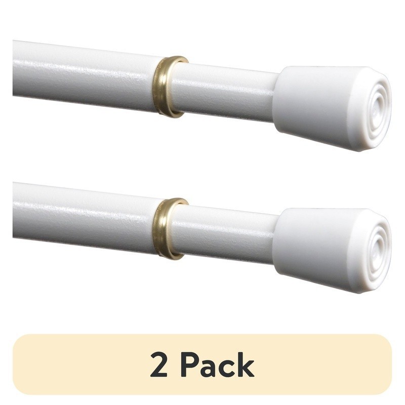 Adjustable Spring Tension Curtain Rod Easy Install No Tools Lightweight Curtains