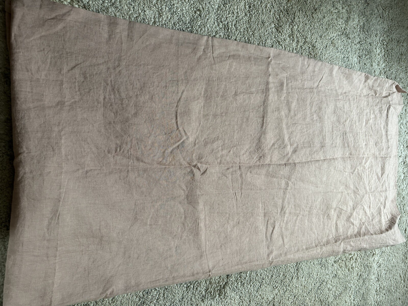 Pottery Barn Belgian Flax Linen 1 Single Drape Soft Lined 50×96” One Peach Blush