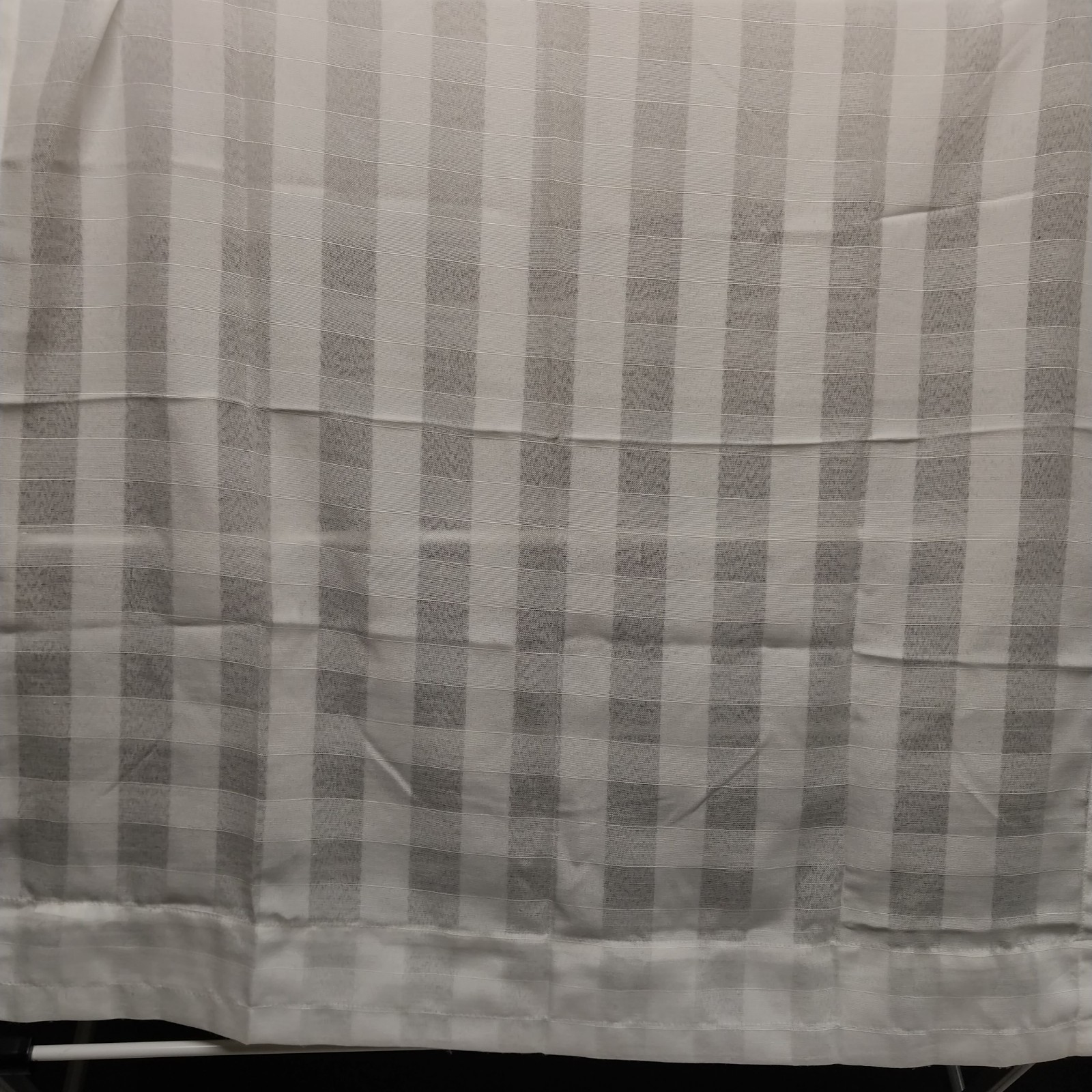 Gray and White Cafe Curtains with Valances Gingham Checkered Pattern 36″L x 30″w