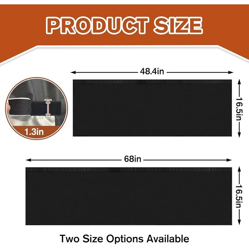 Blackout Curtains Light Blocker Thermal Insulation Self Adhesive Easy Install US