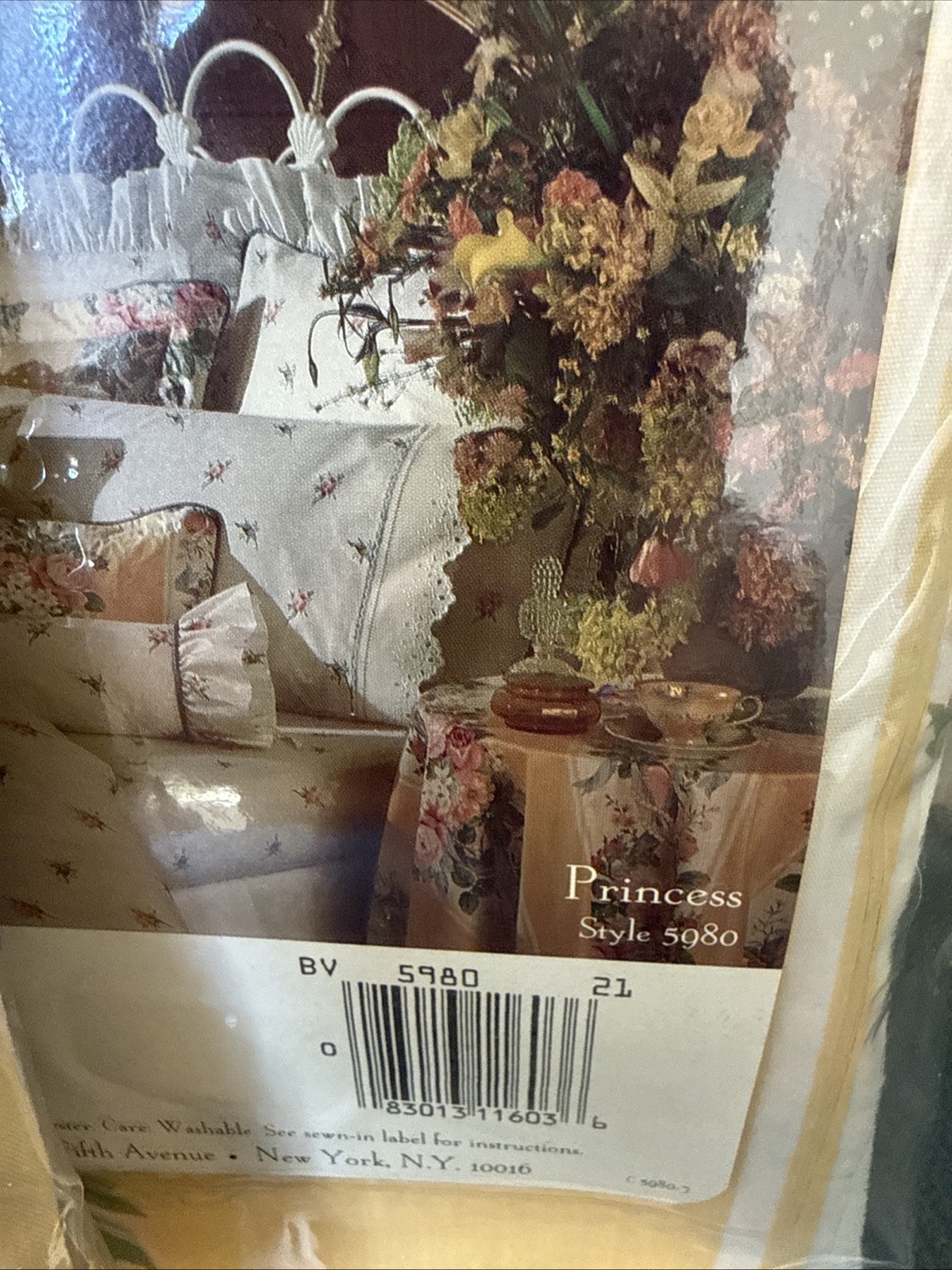 Croscill Princess Yellow Floral Blouson Valance 2 Valances 88×15 Style 5980 New