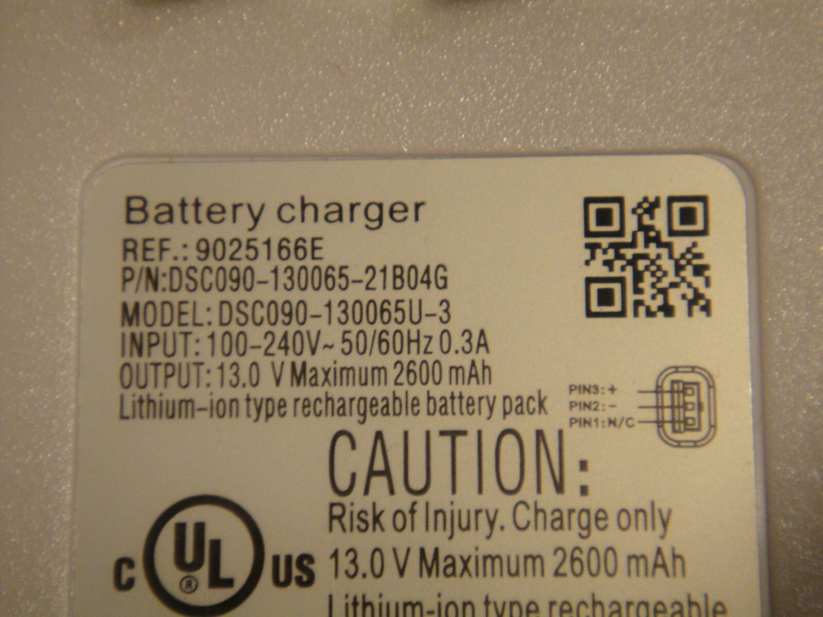 SOMFY CHARGER 13v 9025166E DSC090-130065U-3