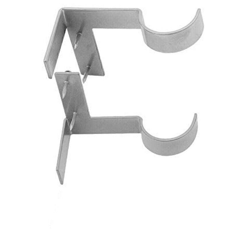 2/3 PCS Single Hook Curtain Rod Holders Brackets Hangers Into Window Frame