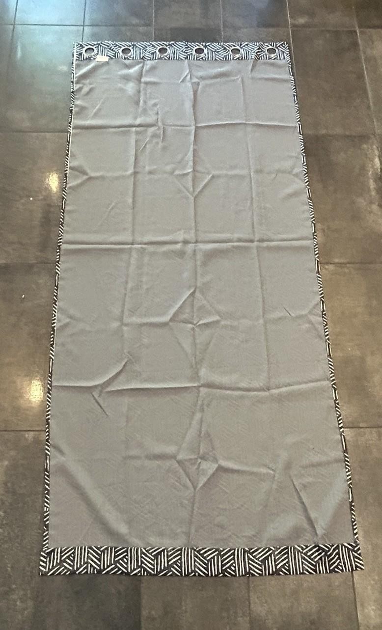 Single Window Curtain Panel 84″ L x 37″ W Gray/White Pattern