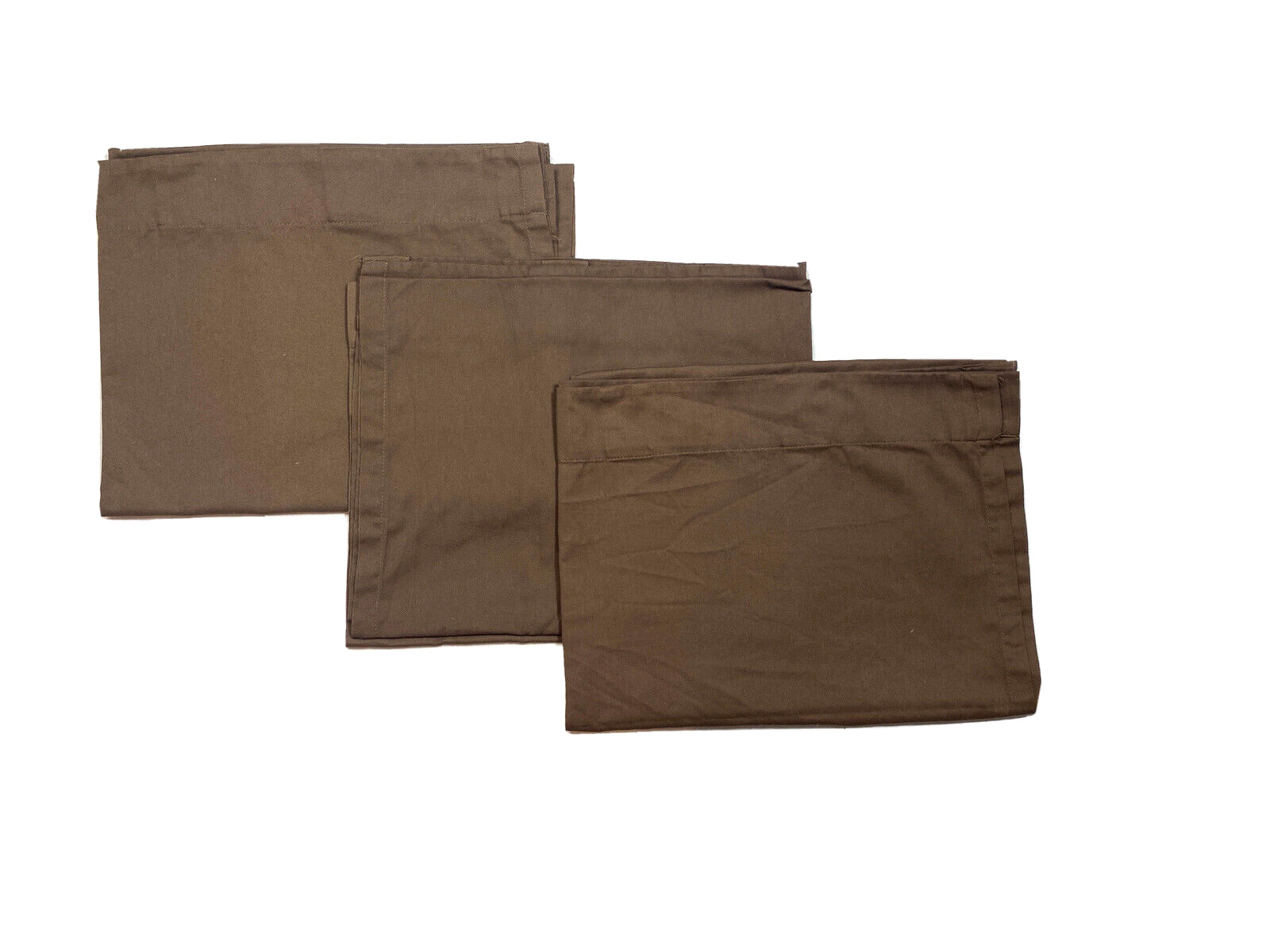 3 Vintage 90s Curtains Springs Global High End Canvas Panels Long Drapes Brown