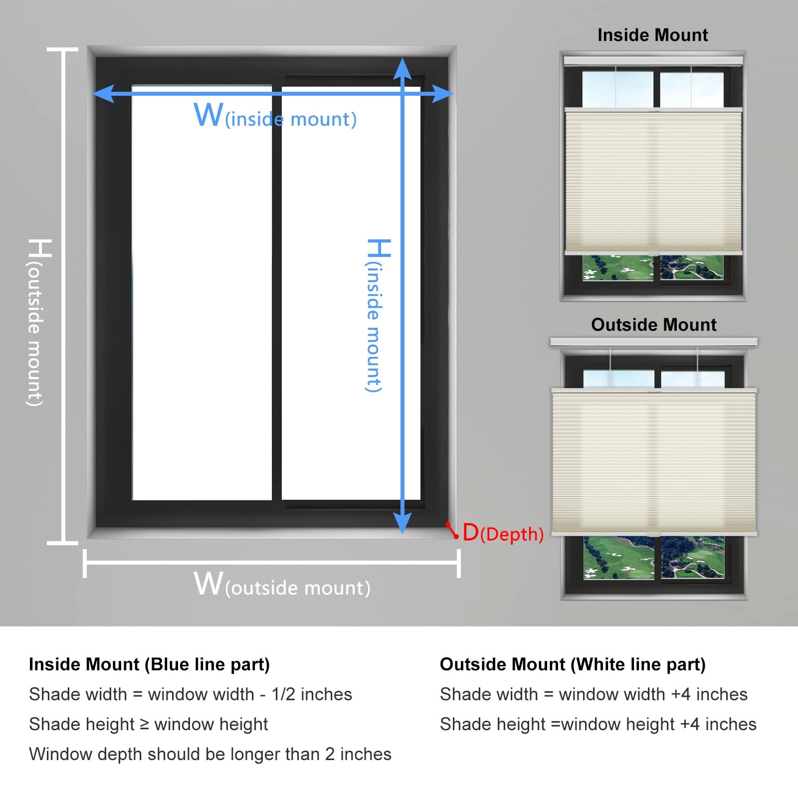 Changshade Top Down Bottom Up Light Filtering Cellular Shades Cordless