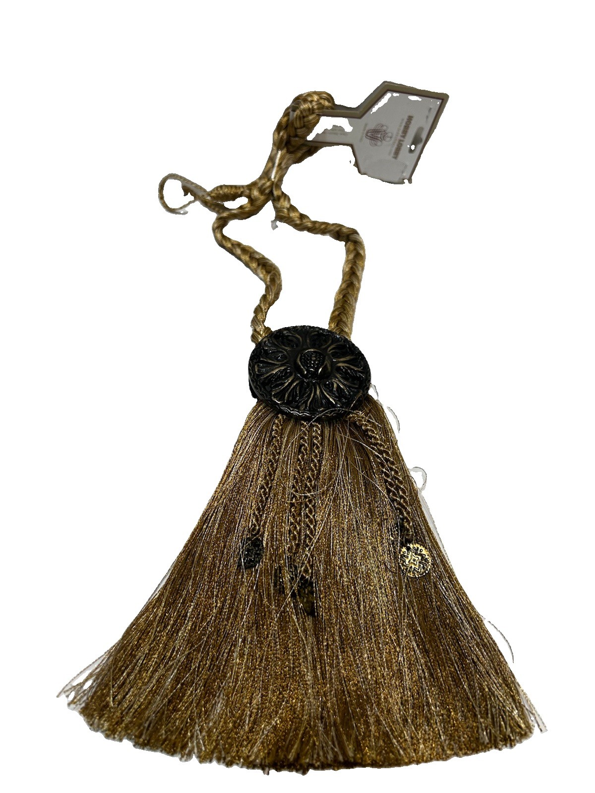 Tassel Elegance Designer Drapery Curtain Tie Back Large Tassel Medallion Braided