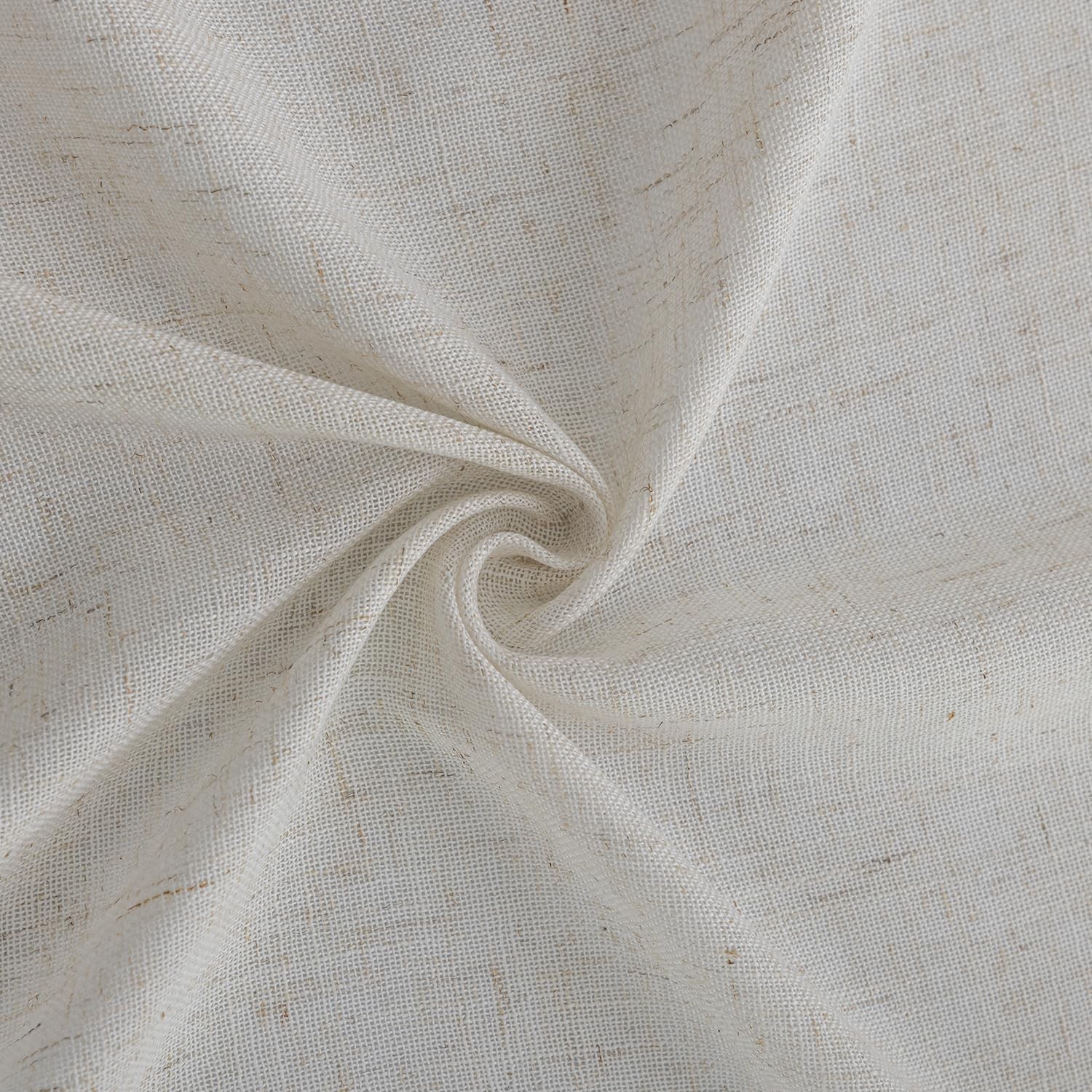 VOILYBIRD Palma Natural Linen Textured Semi Sheer Curtains for Living Room 96