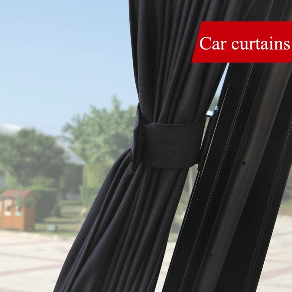 2pcs Universal Car Side Window Curtains – Foldable UV Protection Sunshade – NEW