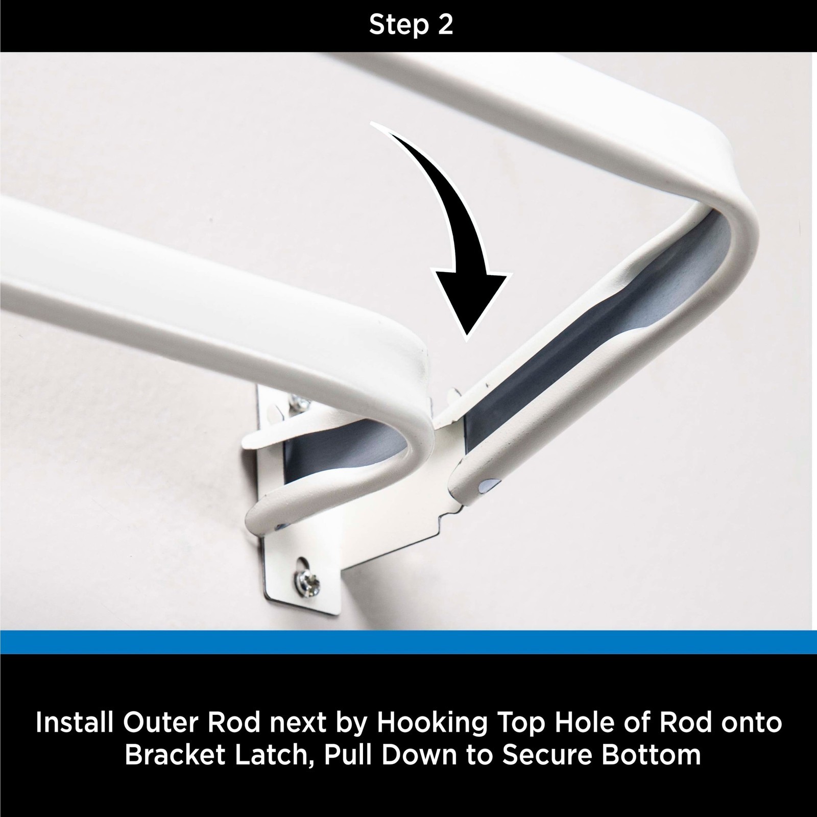 Basic Metal Wrap Adjustable Double Curtain Rod 48-86″ White