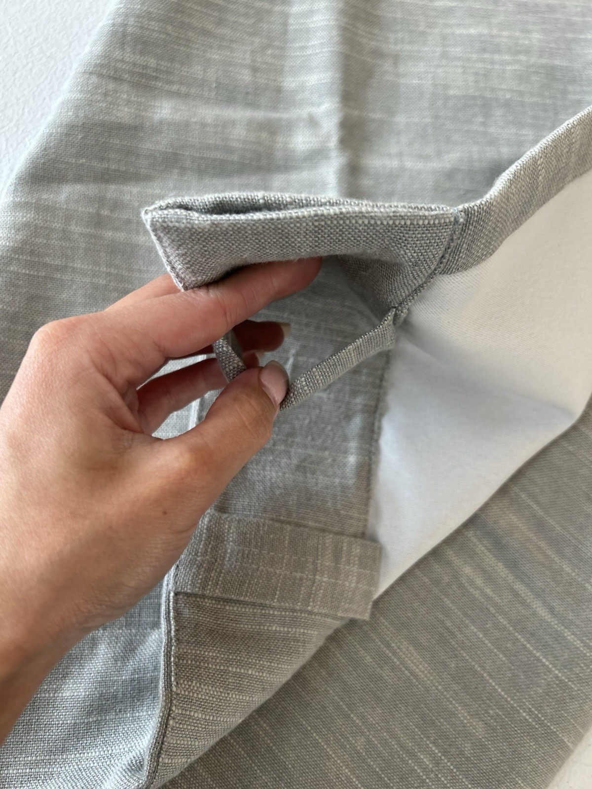 Pottery Barn Emery Linen Cotton Blackout Curtain (1) CUSTOM Mineral Blue OB READ