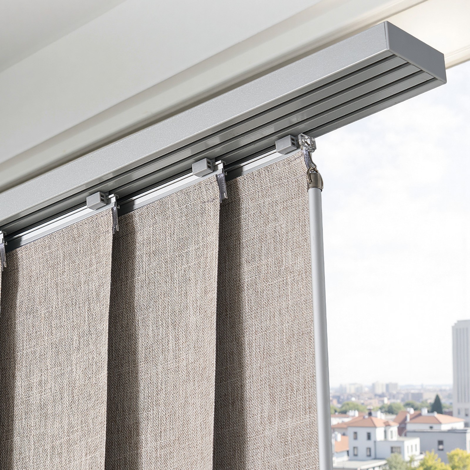 VEVOR Panel Track Blinds Extendable Track from 45.8 in to 86 in W Trimmable