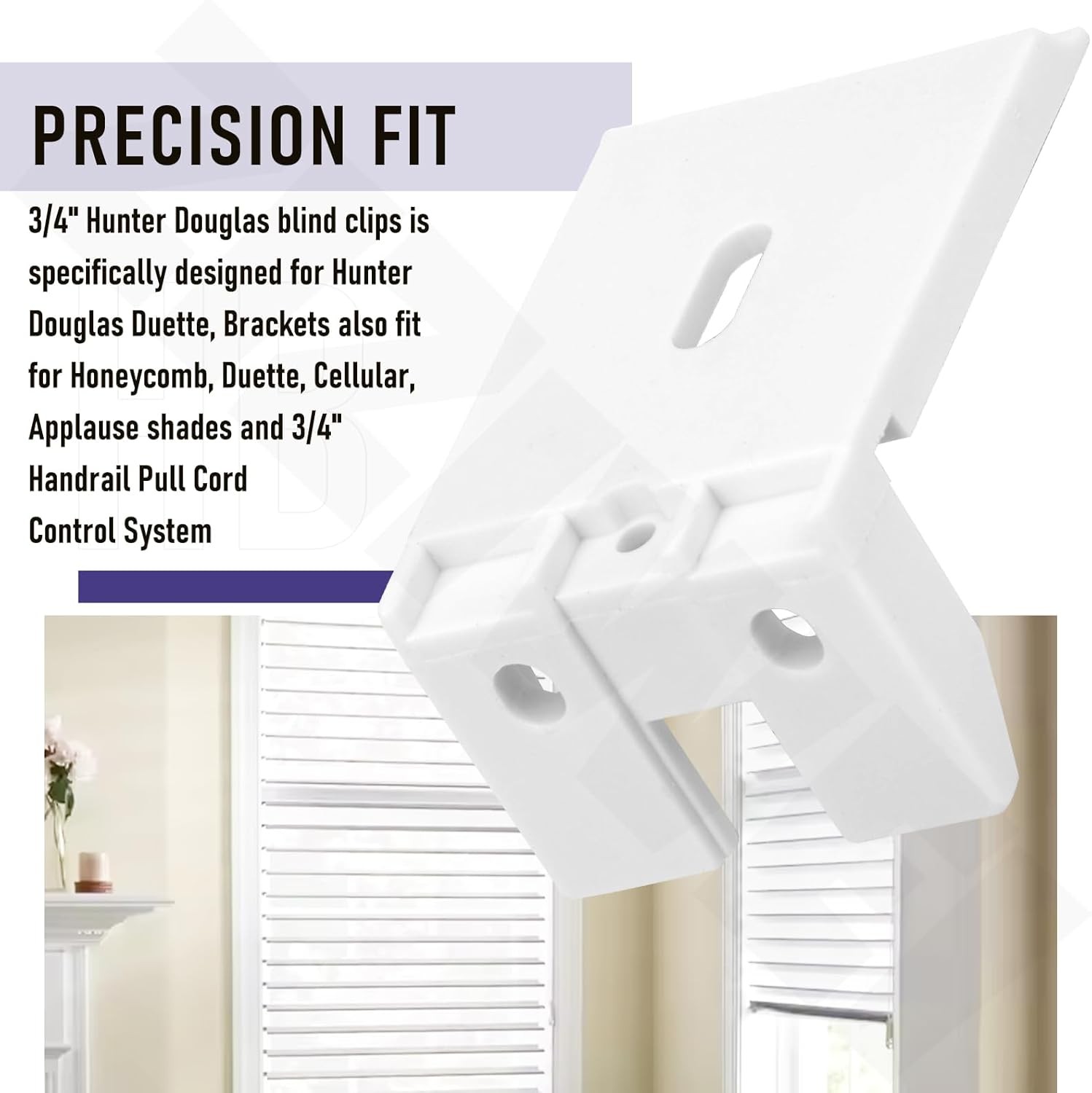 6pcs 3/4″ Blinds Shade Bracket Blind Clips FOR Hunter Douglas Duet W