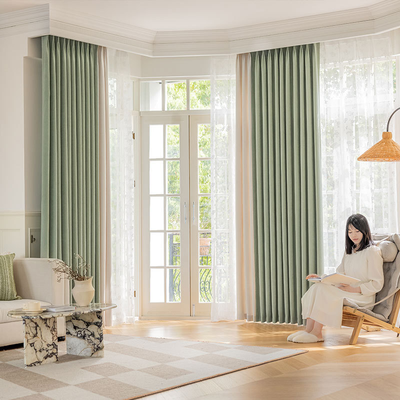 Embossed Shade Curtains Three-Dimensional Texture Curtains Living Room Curtains