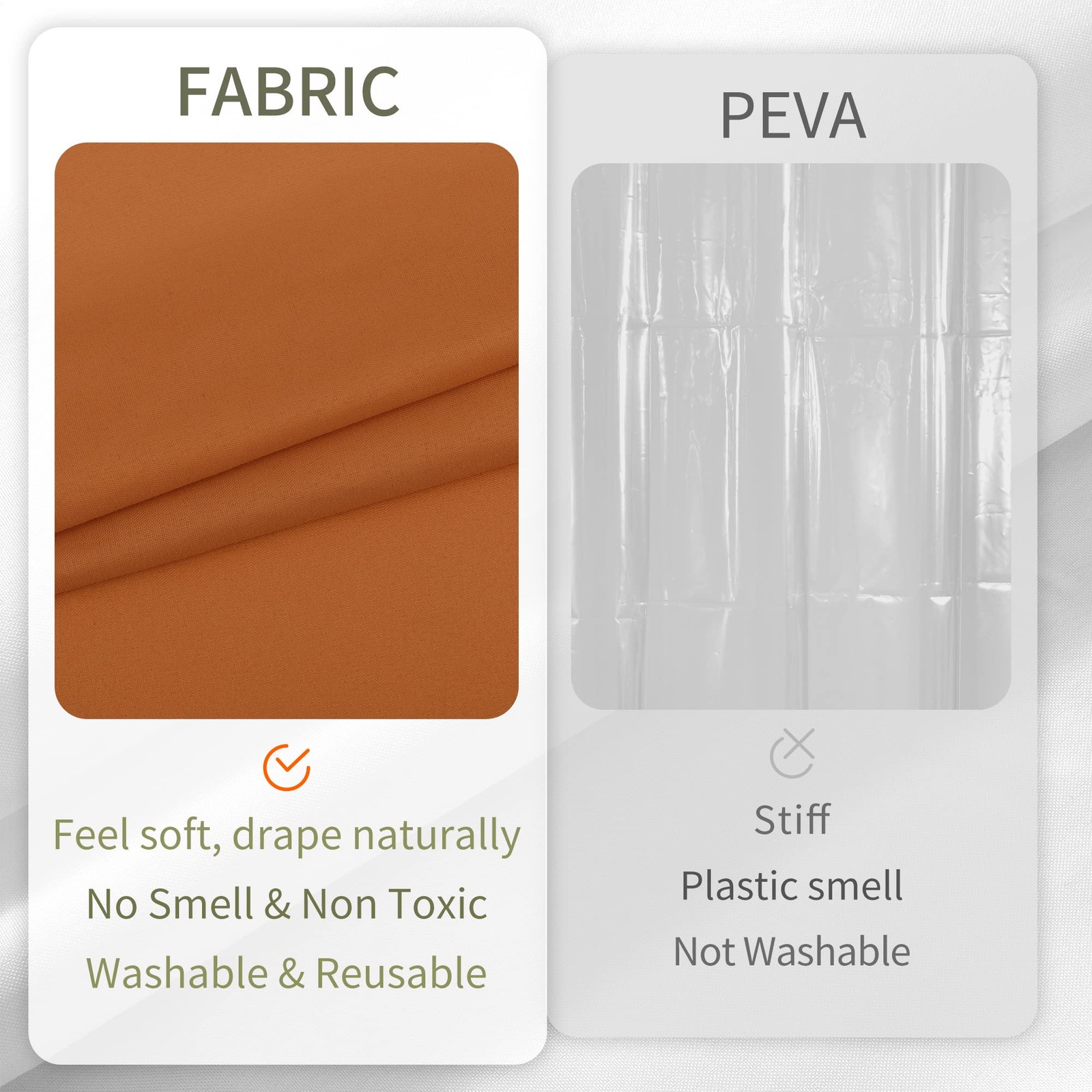 ALYVIA SPRING Burnt Orange Fabric 72″W x 72″L (Pack of 1),
