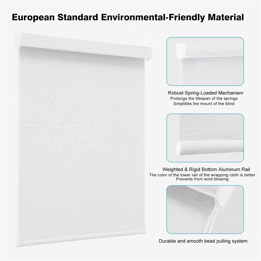 Changshade Corded CUSTOM CUT Roller Shades 100% Blackout Window Blinds
