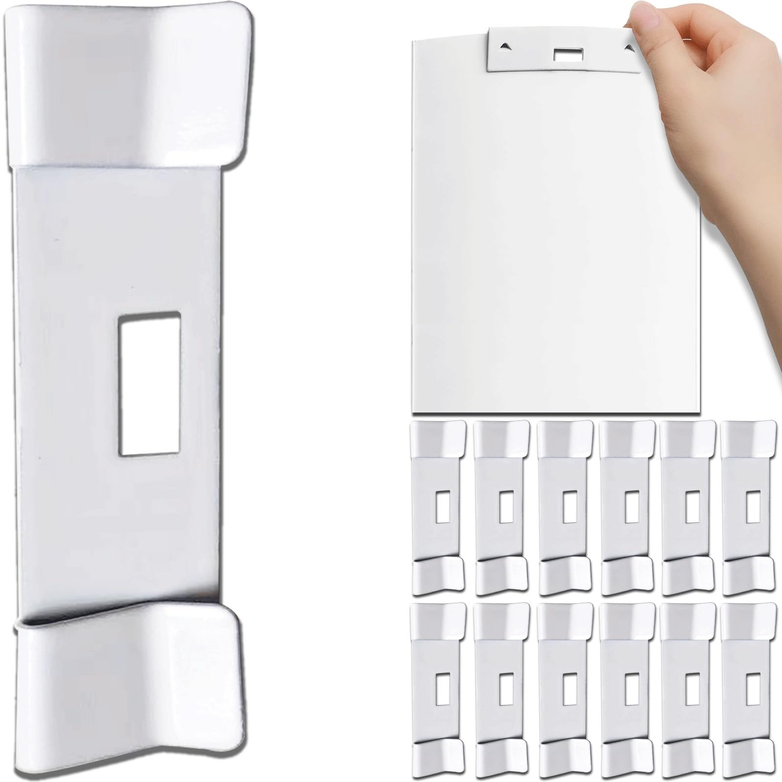 Vertical Blind Repair Vane Savers, 12PCS Metal One Size, White