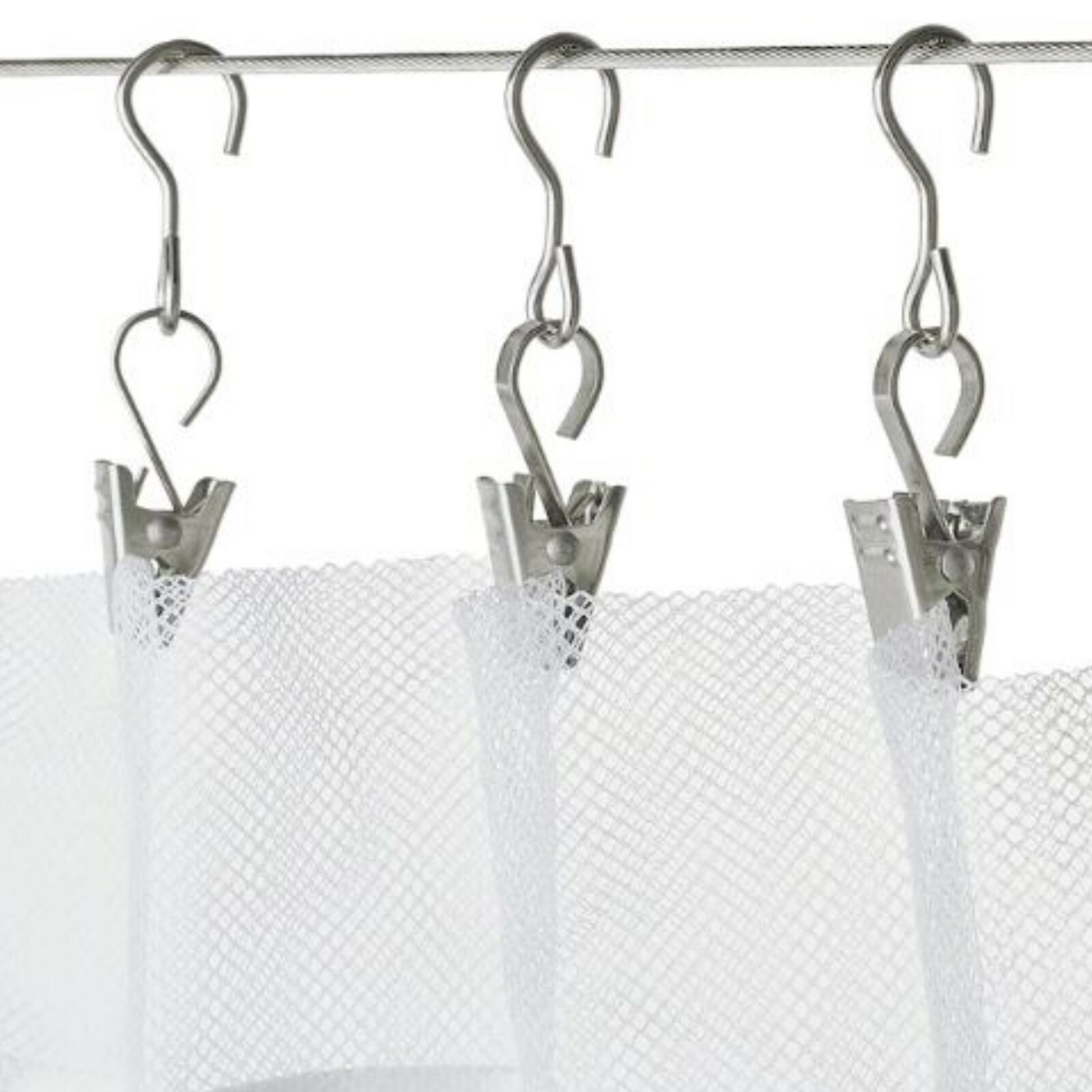 IKEA RIKTIG WINDOW TREATMENT HARDWARE / CURTAIN HANGING HOOKS with CLIPS / 24