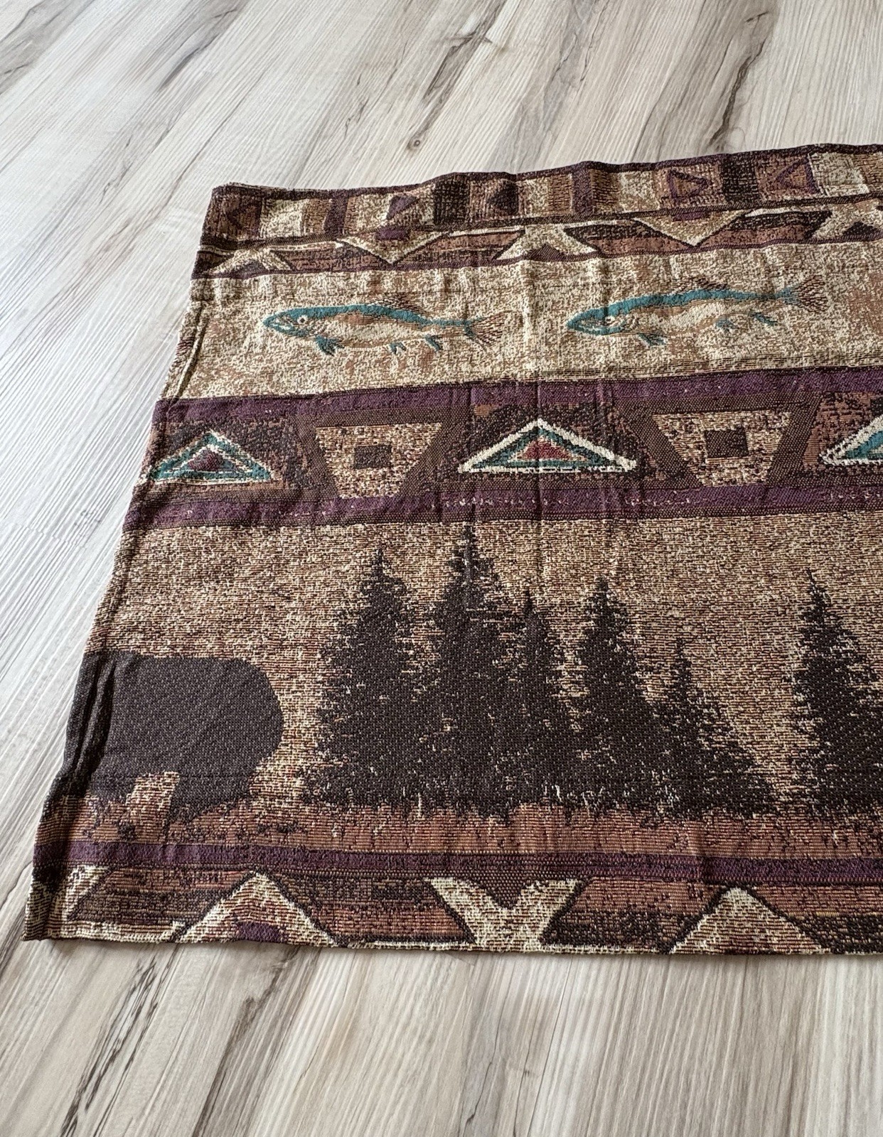(3) Croscill Bear Mountain Unlined Tailored Valances 54×22 Inches