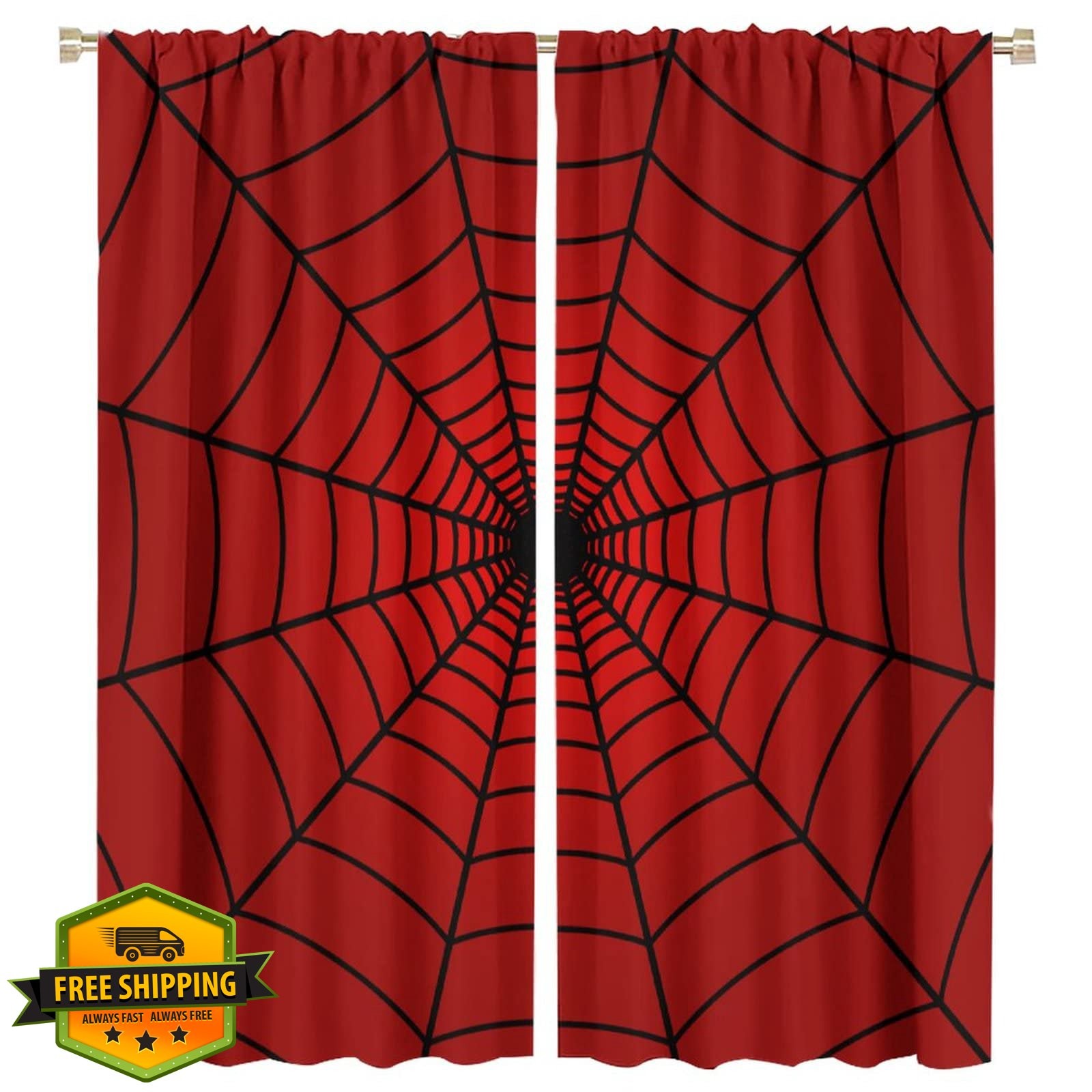 SHElifestyle Spiderweb Curtains 26×84 (2pk)