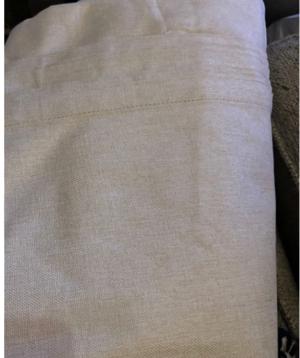 Brand New Set of 2 Unbranded Cream 50W x 96L Blackout Drapery Panels