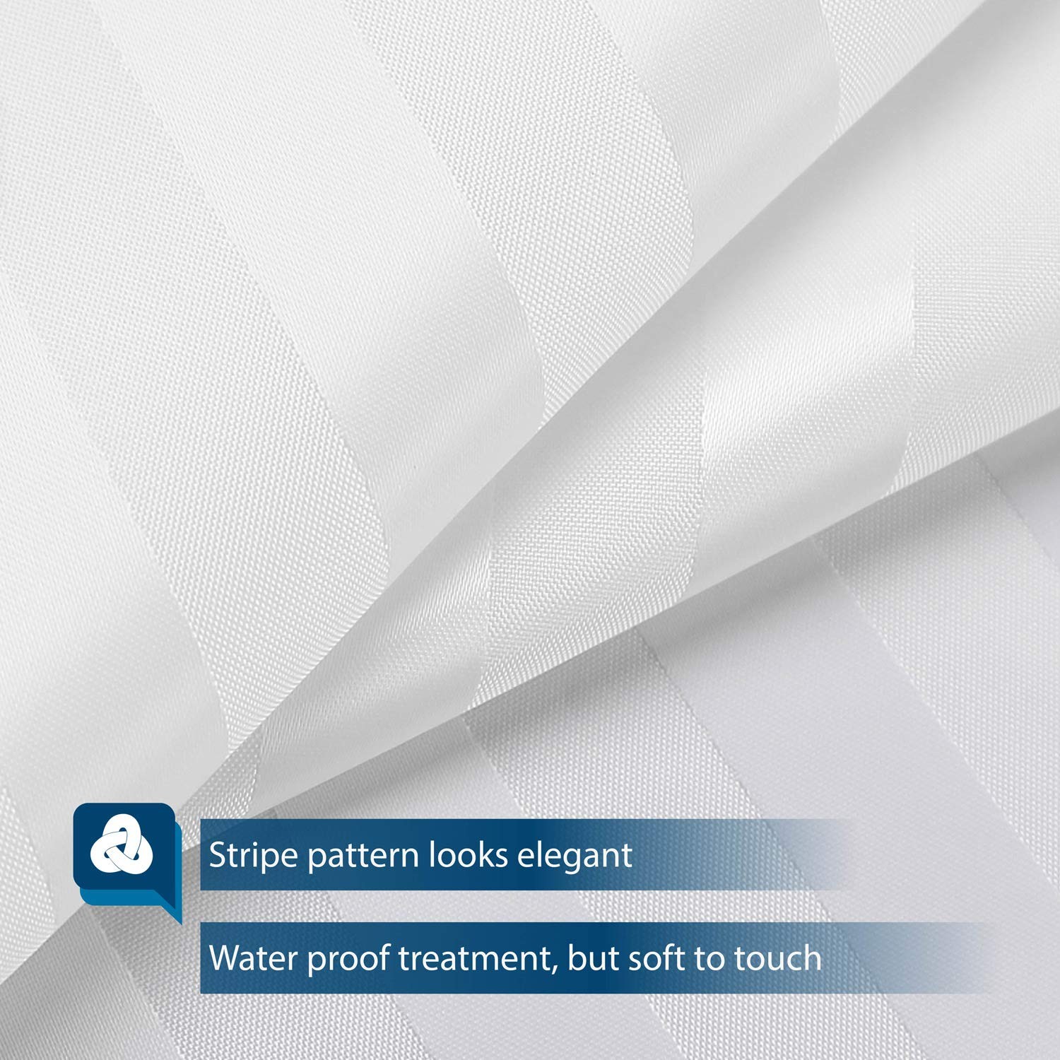Barossa Design Waterproof Fabric Shower 72″W x 72″L (Pack of 1), White