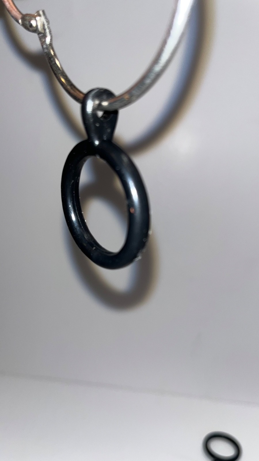 Lot 20 Great Black Plastic Drapery Curtain Rings w/ Hook Loops 1.5” wide 2” long
