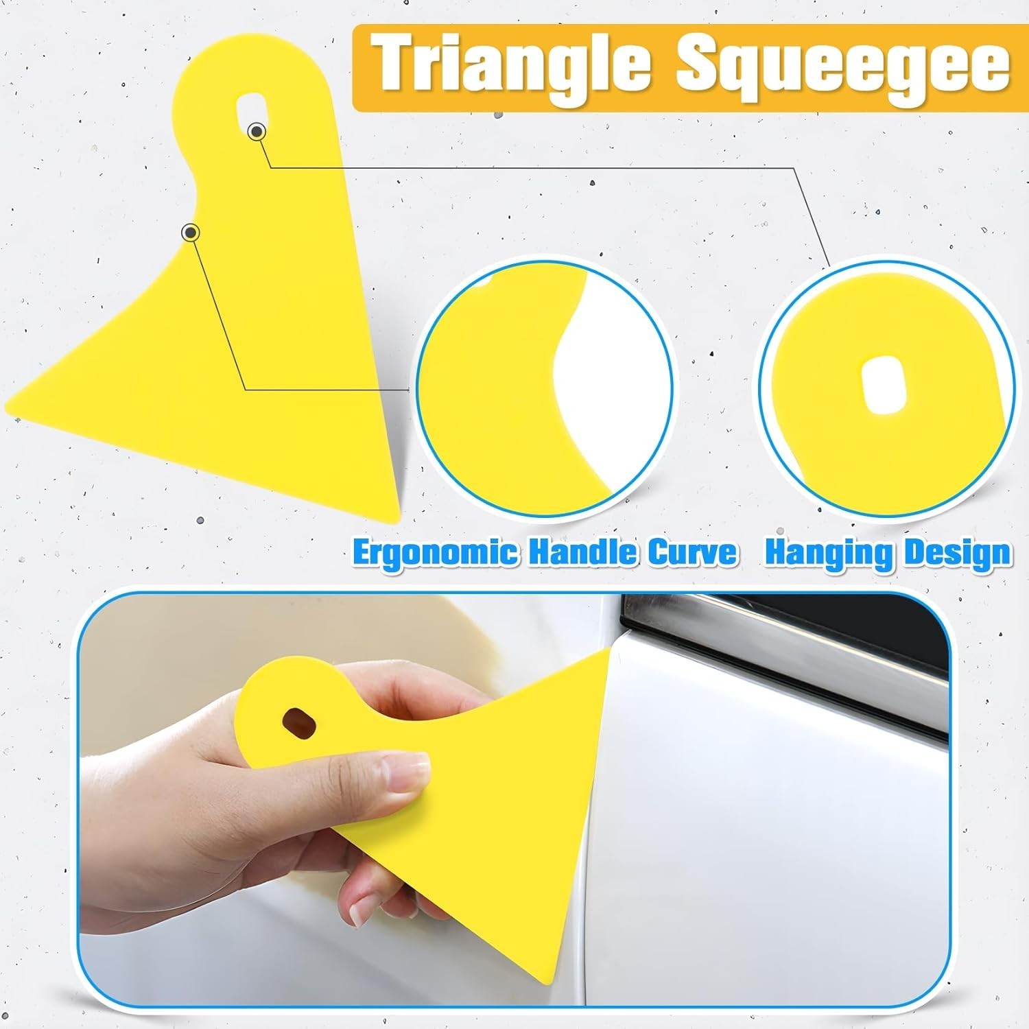 Vinyl Wrap Tool Kit for Car Window Tint Installation, 4″ Felt Edge Squeegee, …