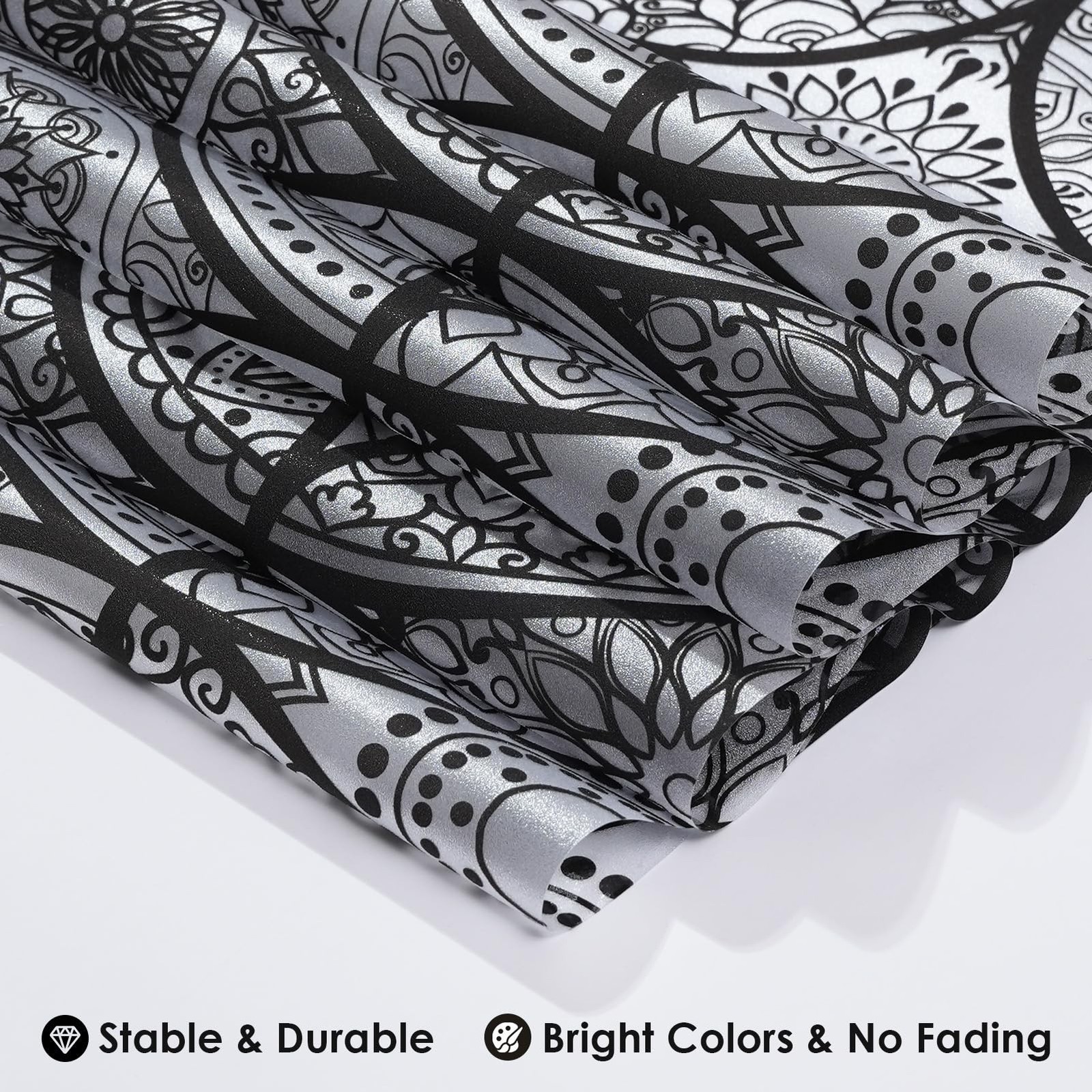 DKTIE Boho Stained Glass Look Window Privacy Film with Installation Tools, De…
