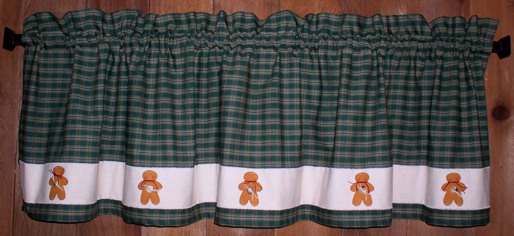 Gingerbread Valances Tiers Runners Country Primitive Gingerbread Kitchen Decor