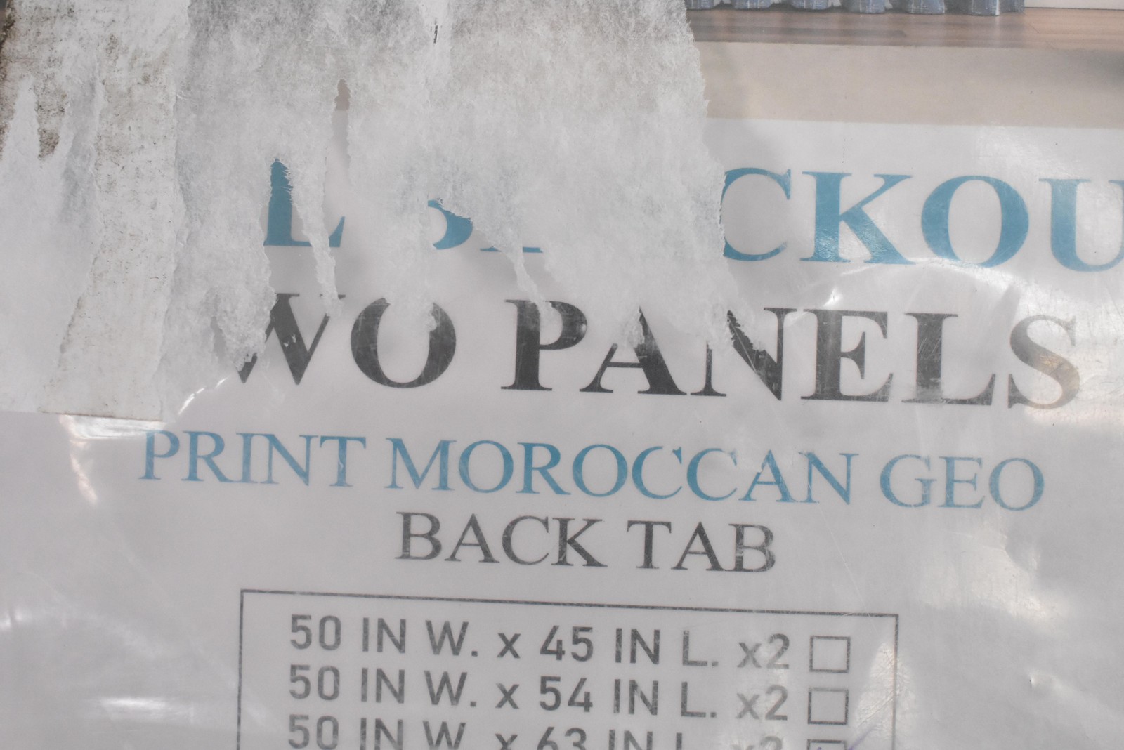 Beauoop Blackout Curtains 2 Panels 50×63 Back Tab Moroccan Geo Blue Set