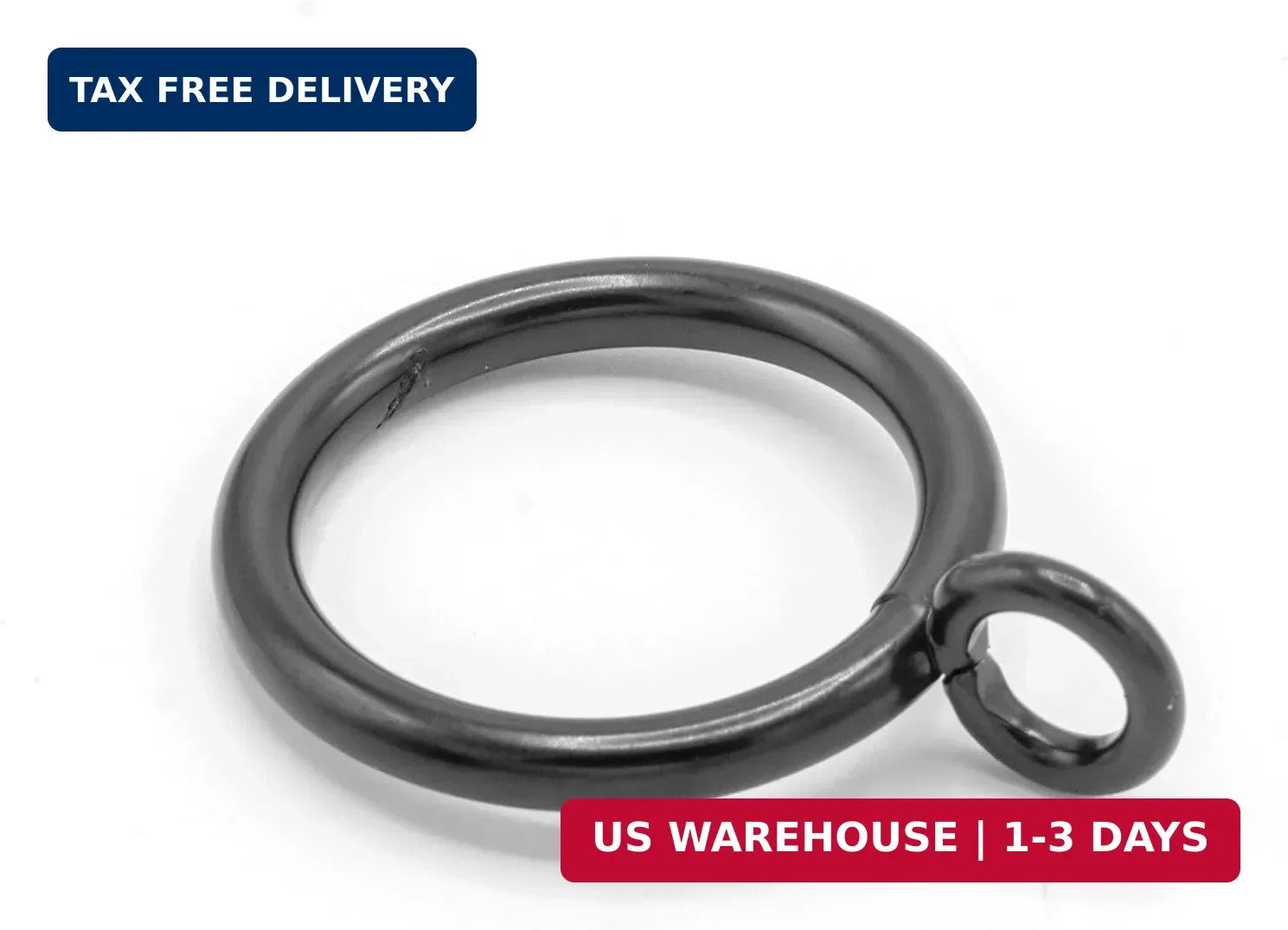 24-Pack Black Metal Curtain Eyelet Rings 1 Inch for Drapery Panels | smooth glid