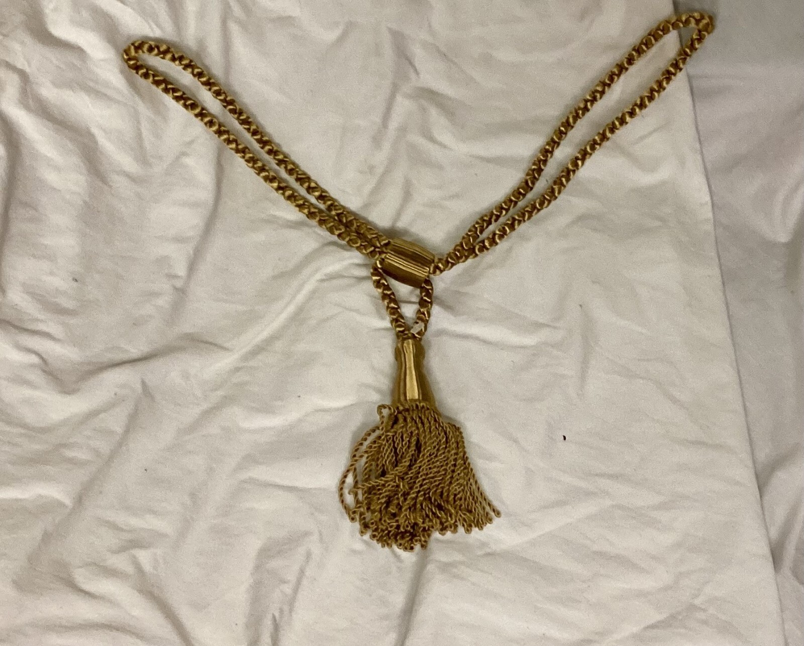 12 Gold Curtain Tiebacks, 24 Inch with 5 1/2 inch Tassels. TD05