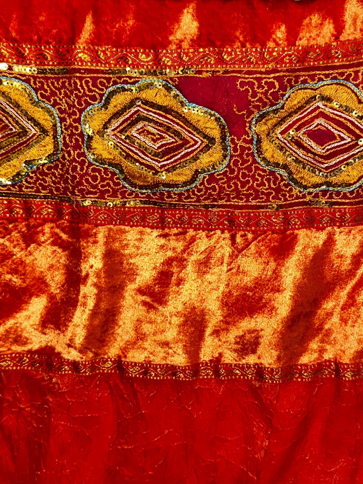 Lot: Iridescent Sari Curtains (3 Total) 40inWx104inLx4in loops Bohemian Fun