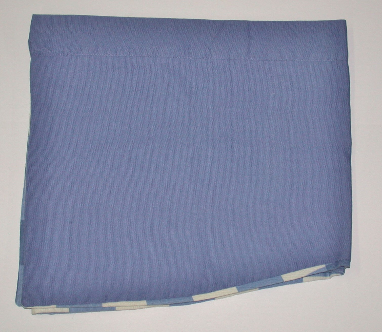 Checked Rod Pocket Cotton Valance ~ Blue White ~ 13.5″ x 58″
