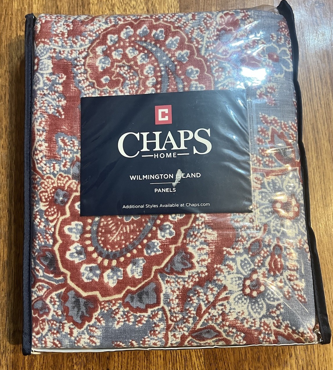 NIP Chaps Turner Creek Paisley Beige Multi Window Panels Curtains Pair 42” x 84”
